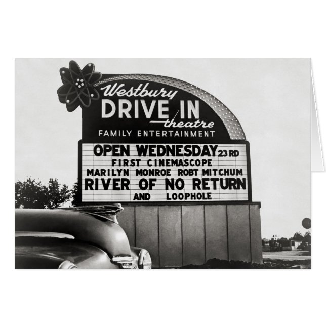 Cartão Cinema Drive-In, 1954 (Frente Horizontal)