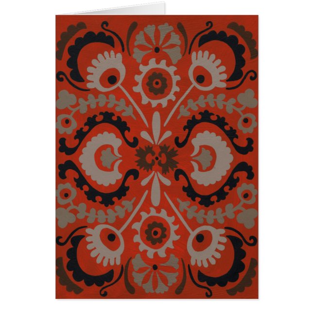 Cartão Cinnabar Suzani I (Frente)
