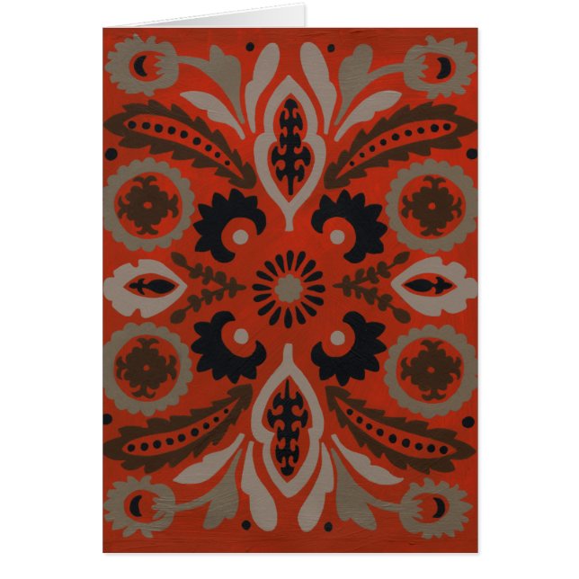 Cartão Cinnabar Suzani II (Frente)