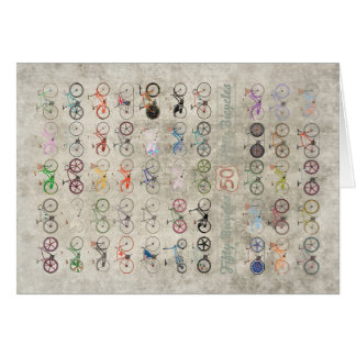 Cartão Cinqüênta bicicletas