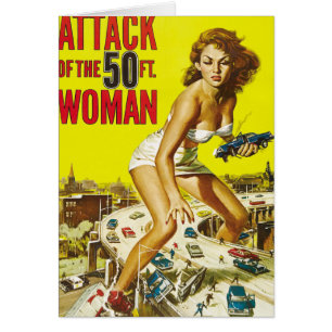 Cartão Cinqüênta mulheres da alienígena do pé