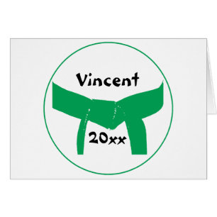Cartão Cinto verde das artes marciais