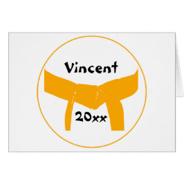 Cartão Cintura Laranja de Artes Marciais