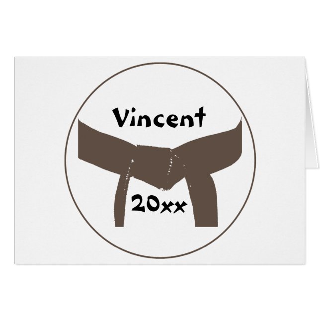 Cartão Cinturão de Artes Marciais (Frente horizontal)