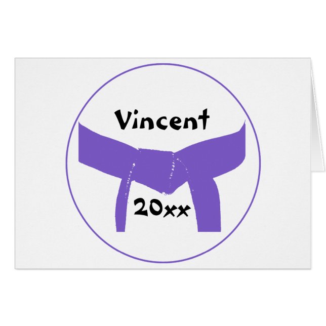 Cartão Cinturão de Artes Marciais (Frente horizontal)