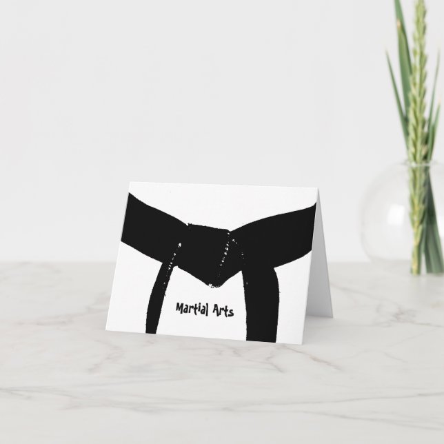 Cartão Cinturão Negro de Artes Marciais (Frente)