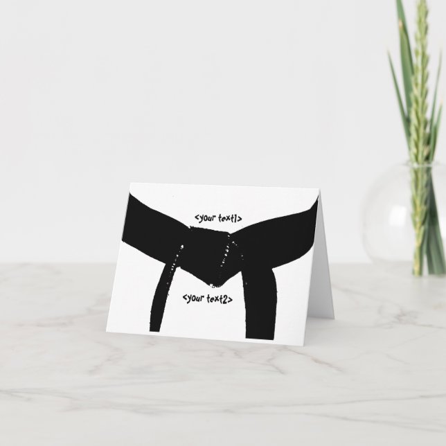 Cartão Cinturão Negro de Artes Marciais (Frente)