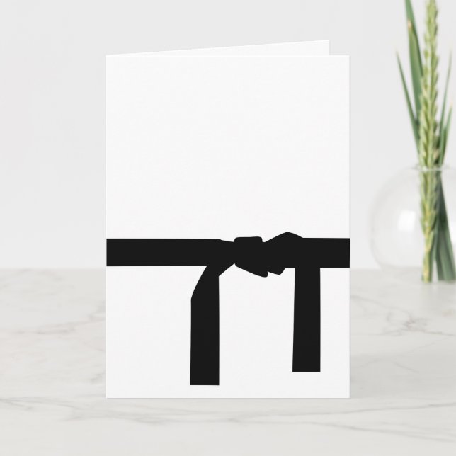 Cartão Cinturão Negro de Karate (Frente)