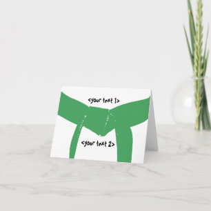 Cartão Cinturão Verde de Artes Marciais