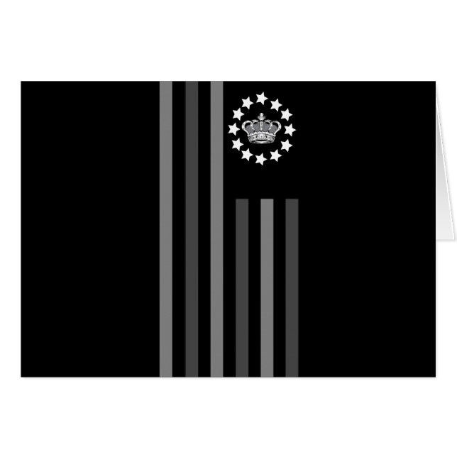 Cartão Cinza da Coroa - Bandeira (Frente Horizontal)