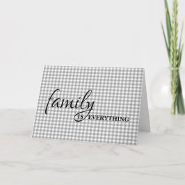 Cartão Cinza de aniversário sogro Gingham