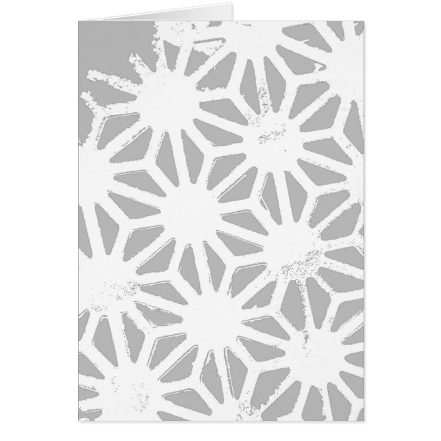 Cartão Cinza e padrão geométrico branco (Frente)