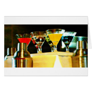 Cartão cinza-ganso-martinis