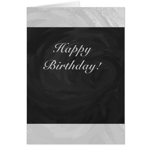 Cartão Cinza Rainy Sky e Monograma Negro (Frente)