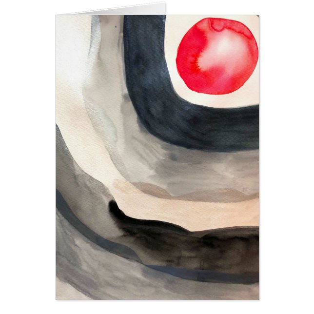 Cartão Cinza solar e arte moderna abstrato negra (Frente)