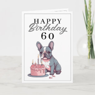 Cartão Cinzas Engraçadas e Marido do Buldogue Branco Aniv