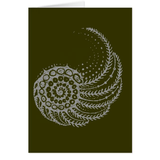 Cartão Cinzas espirais orgânicas (Frente)