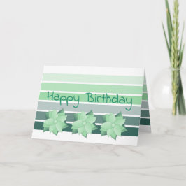 Cartão Cinzas Teais e Stripe Branca