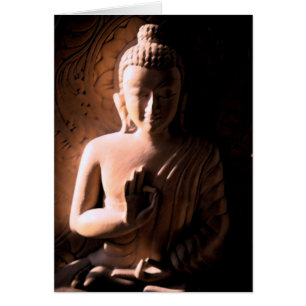 Cartão Cinzeladura indiana de Buddha