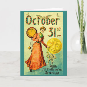 Cartão  circa 1905 October 31 with Halloween Greetings