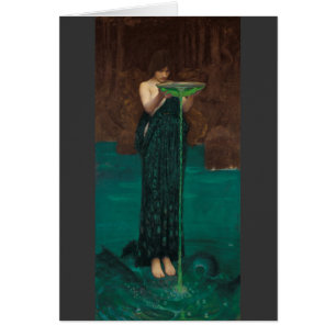 Cartão Circe Invidiosa por Waterhouse