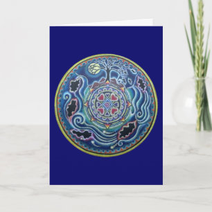Cartão Circle of the Seasons- Fall Equinox Mandala