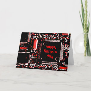 Cartão Circuit Red 2 'Father's Day' greetings card