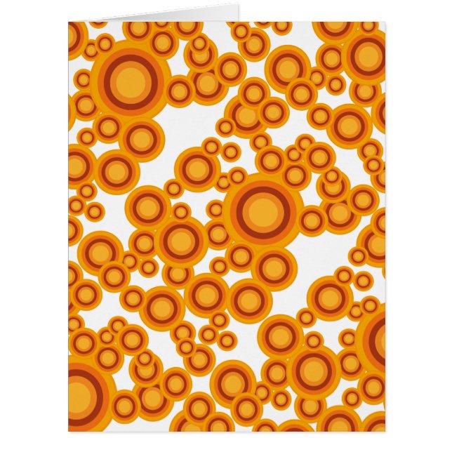 Cartão círculo cor de laranja pastel (Frente)