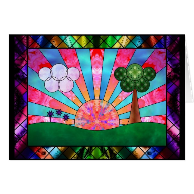 Cartão Círculo da Placa Sun (Frente Horizontal)