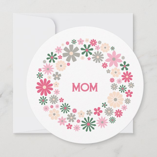 Cartão Círculo de Alegria Personalizável (Fusão) - Dia da (Frente)