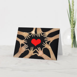 Cartão Círculo de amigos com mensagem inspiradora