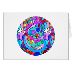 Cartão círculo de amor hippie