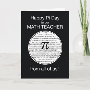 Cartão Círculo do Dia Pi