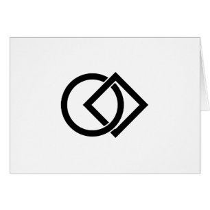 Cartão Círculo e quadrado ligados