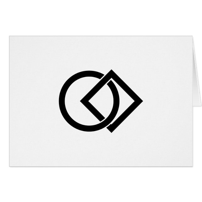 Cartão Círculo e quadrado ligados (Frente Horizontal)