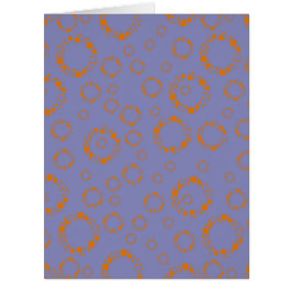 Cartão círculo púrpura cor de laranja acinzentado