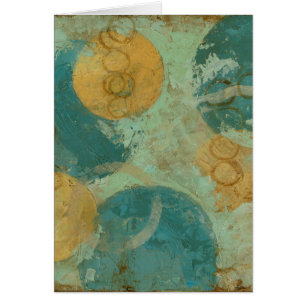 Cartão Círculos Azul e Amarelo