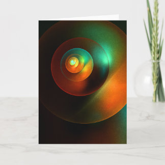 Cartão Círculos Coloridos Padrão Moderno de Arte Abstrato