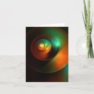 Cartão Círculos Coloridos Padrão Moderno de Arte Abstrato