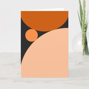 Cartão Círculos de abstrato laranja e de pêssego