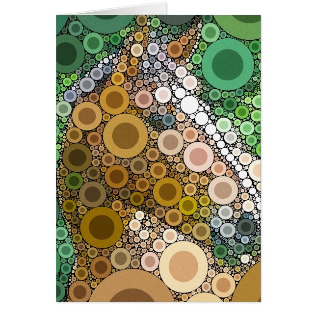 Cartão Círculos de Cavalo Funk Bolhas Arte Moderna (Frente)