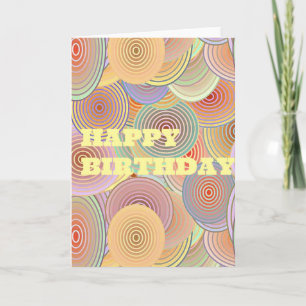 Cartão Círculos Felizes de Aniversário
