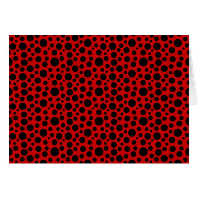 Cartão Círculos pretos com vermelho escuro (Frente Horizontal)