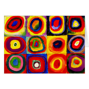 Cartão Círculos Quadrados Farbstudie Quadrate Kandinsky