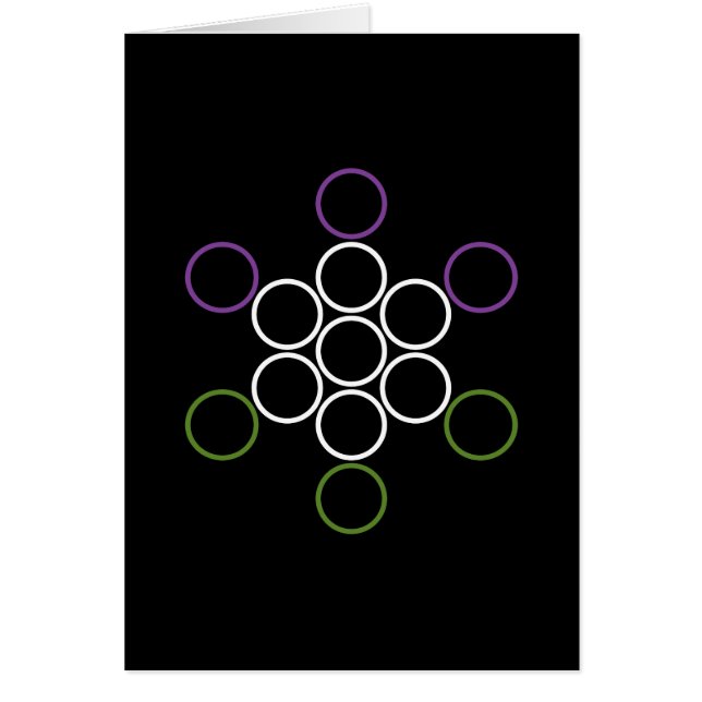 Cartão círculos sagrados gêneroQueer (Frente)