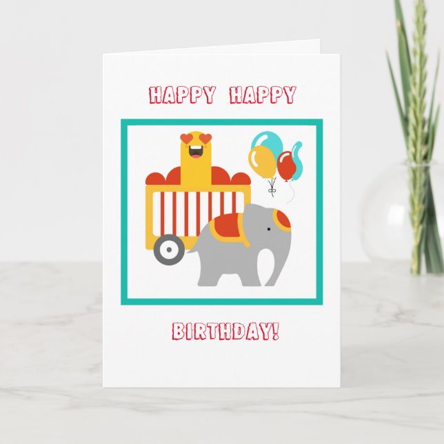 Cartão Circus Birthday Card (Frente)