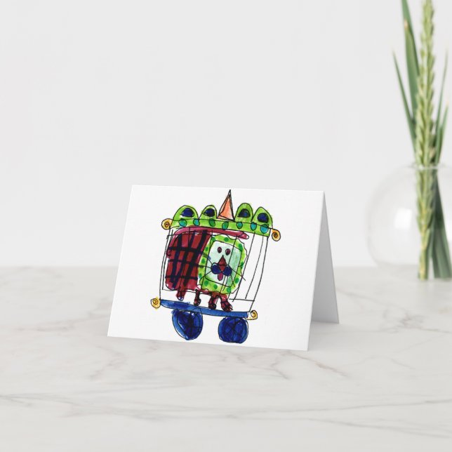 Cartão Circus Lion • Daneille Brito, Age 6 (Frente)