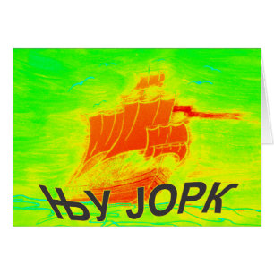 Cartão Cirílico de Nova Iorque