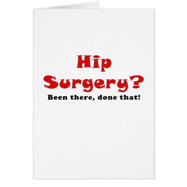 Cartão Cirurgia anca feito lá isso (Frente)