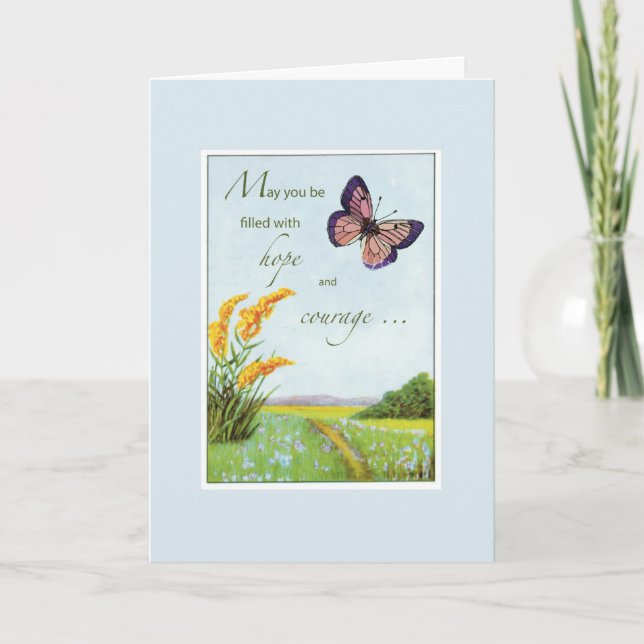 Cartão Cirurgia Cardíaca se dá bem com flor selvagem de b (Frente)